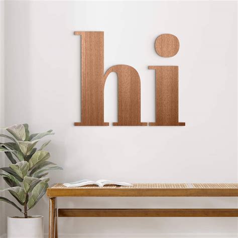 Holz Deko 3D Schriftzug Hi Mahagoni Wall Art De