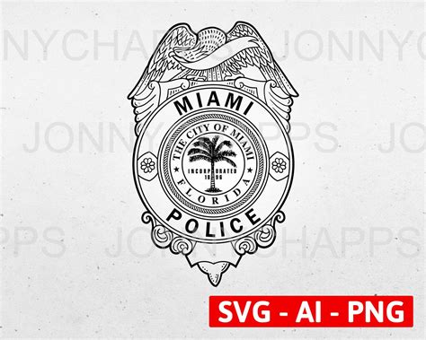 City of Miami Police Department Badge, Miami Florida Police in Svg, Eps ...