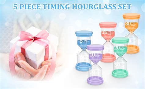 Hourglass Timer Colourful Hourglass Set With 5 Colours Hourglass Set