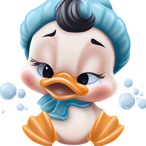 Cute Baby Donald Duck Nursery Art · Creative Fabrica