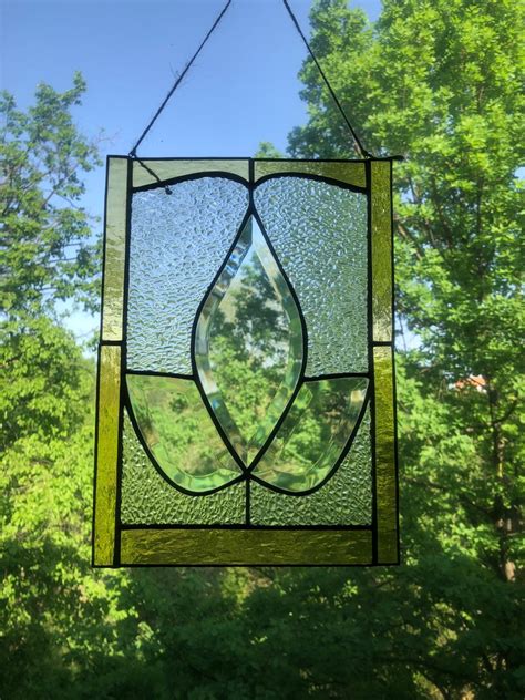 Stained Glass Custom Panel Delicious Pale Brown Florentine Etsy