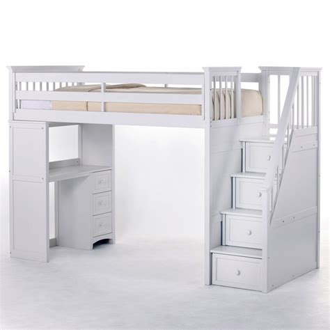 Loft Bed With Desk And Stairs Foter