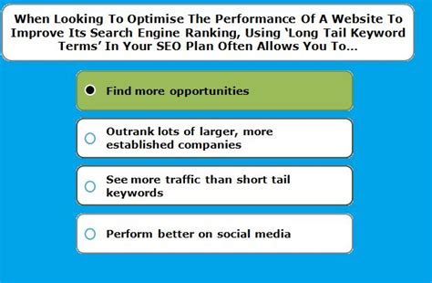 When Looking To Optimise The Performance Of A Website To Improve Its