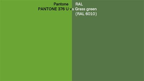 Pantone 376 U Vs Ral Grass Green Ral 6010 Side By Side Comparison