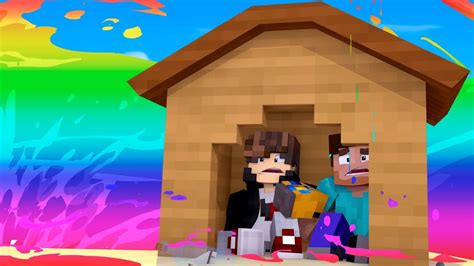 Minecraft Desafio Da Base 100 Segura Contra Tsunami De Arco Iris