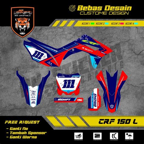 Decal Honda Crf 150l Keren Decal Trail Supermoto Custom Desain Lazada