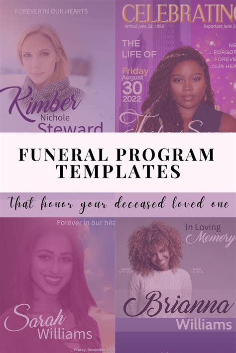 70 Free Editable Funeral Program Templates