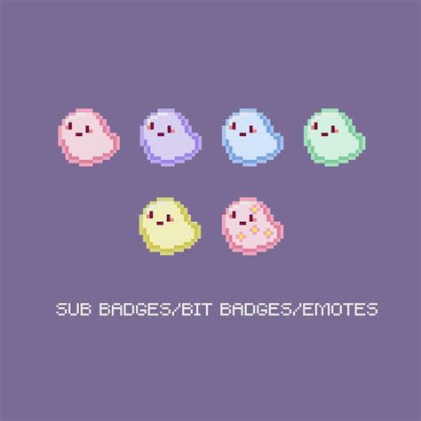 Ghost Sub Badges Cute Pixel Sub Badges Pack Bits Badges For Twitch