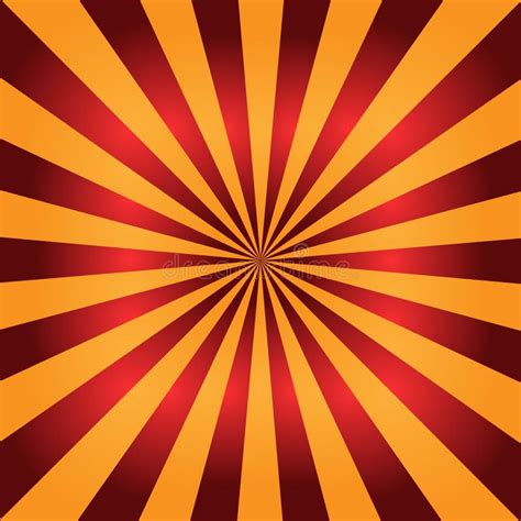 Red And Orange Sunburst Background Radial Rays Abstract Vector