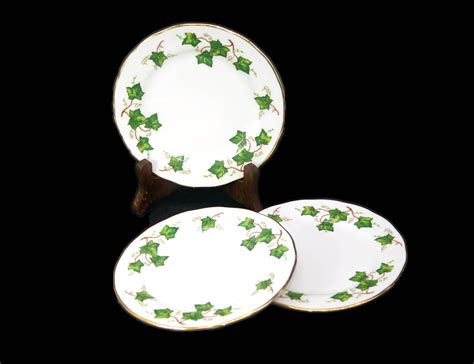 Three Colclough Ivy Leaf 8143 Bread Plates Bone China Made In England