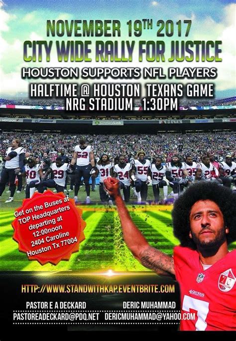 Rally planned Sunday at NRG Stadium to support NFL players' protests