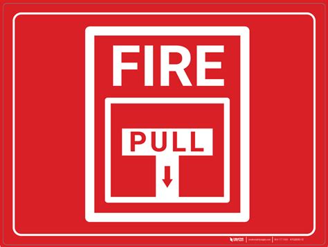 Fire Alarm Pull Station - Floor Marking Sign | Creative Safety Supply