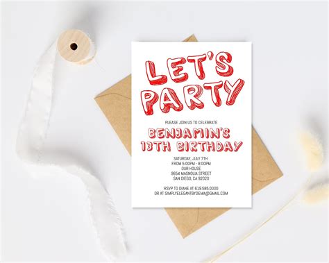 Simple Party Invitation Template