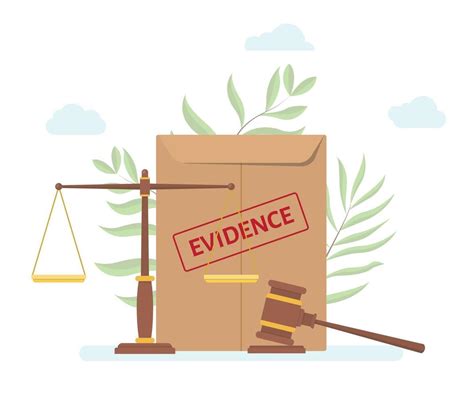 Evidence Document With Paper And Scale Gavel Vector Art At Vecteezy