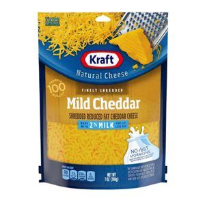 Mild Cheddar Reduced Fat Shredded Macros Ketogenic