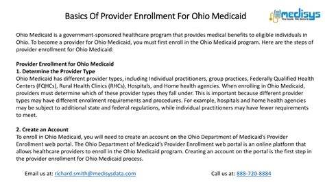 PPT Basics Of Provider Enrollment For Ohio Medicaid PowerPoint