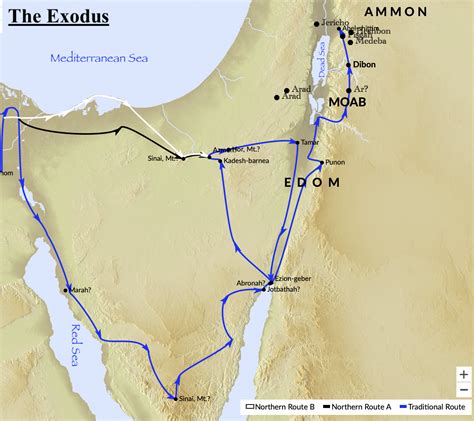 Map Of The Israelites Exodus Fredi Jo Anne