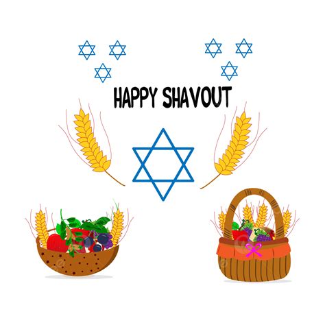 Shavuot Vector Hd Images Happy Shavuot Decoration Banner Grain