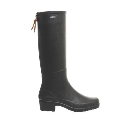 Aigle Miss Juliette Wellies Black Womens Knee High Boots