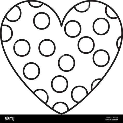 Polka Dot Heart Clipart