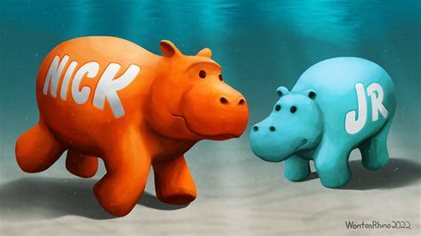 Nick Jr Logo - Hippos Underwater by WontonRhino on DeviantArt