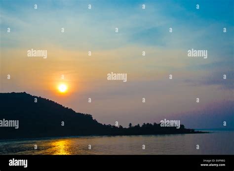 sunrise over the mountain and sea Stock Photo - Alamy