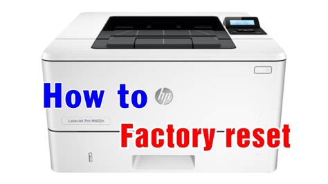 How To Restore The Factory Set Defaults In Hp M402dn YouTube