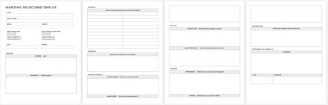 Free Project Brief Templates Smartsheet 2022