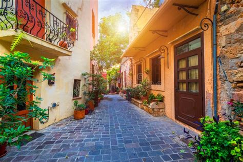 Street In The Old Town Of Chania Crete Greece Charming Streets Of