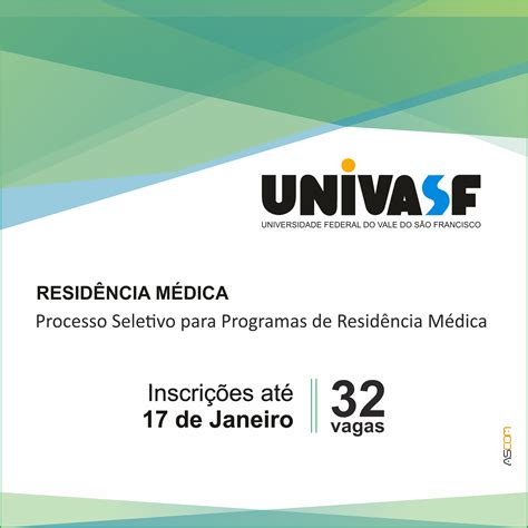 Univasf Realiza Sele O Para Programas De Resid Ncia M Dica Univasf