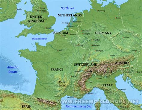 Exploring The Beauty Of Western Europe Physical Map - 2023 Calendar ...