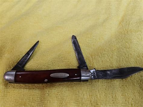 Rare Vintage Case Xx Redbone Stockman Knife Pu Ebay