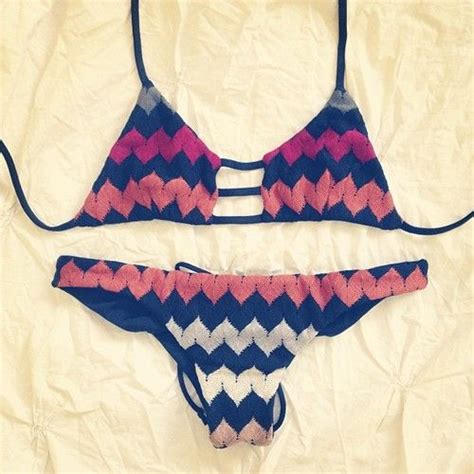 B Day Smiles Goldfish Kiss Chevron Bikini Tribal Bikini Unique