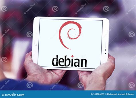 Logotipo Do Sistema Operacional Do Computador De Debian Fotografia