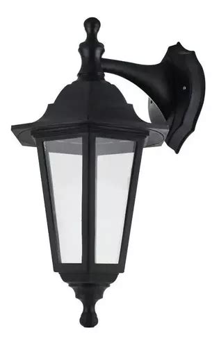 Farol De Pared Negro Uso Exterior Colonial Sanelec Mercadolibre