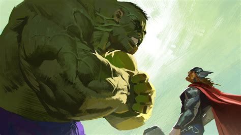 1920x1080 Thor Vs Hulk 5k Artwork Laptop Full HD 1080P HD 4k Wallpapers, Images, Backgrounds ...