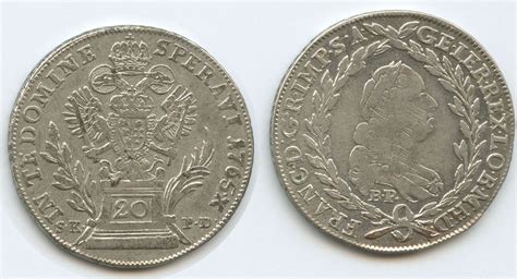 RDR Österreich Ungarn 20 Kreuzer Silber 1765 BP SK PD G5824 Joseph II