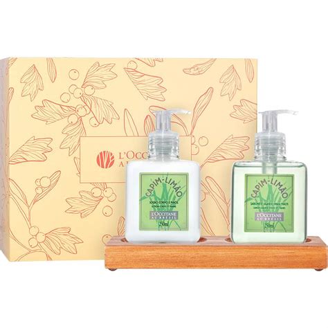 Kit Presente Trio Lavabo Capim Lim O Loccitane Au Br Sil Dani