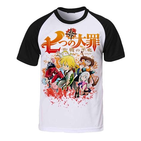 Camiseta Nanatsu No Taizai Meliodas Escanor Ban Anime Mang Shopee