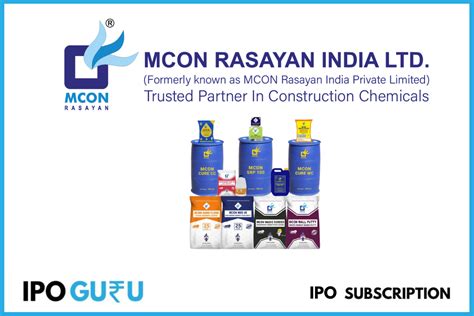 Mcon Rasayan India Sme Ipo Subscription Data Live Ipo Guru