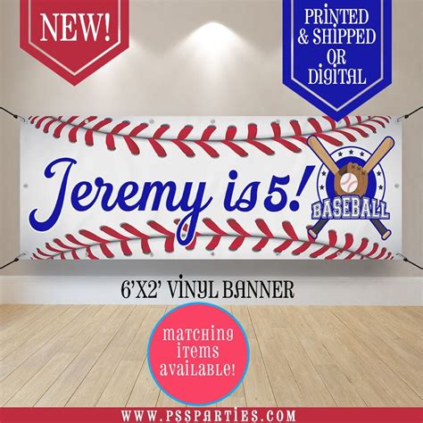 Baseball Birthday Banner Baseball Baseball Party Sports | Etsy