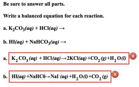 Solved Be sure to answer all parts. Write a balanced | Chegg.com