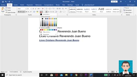 Interfaz De Microsoft Word Pesta A Inicio Youtube