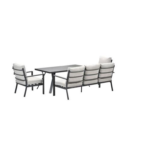 Sergio Lounge Dining Sofa Set Pieces Carbon Black Desert Sand