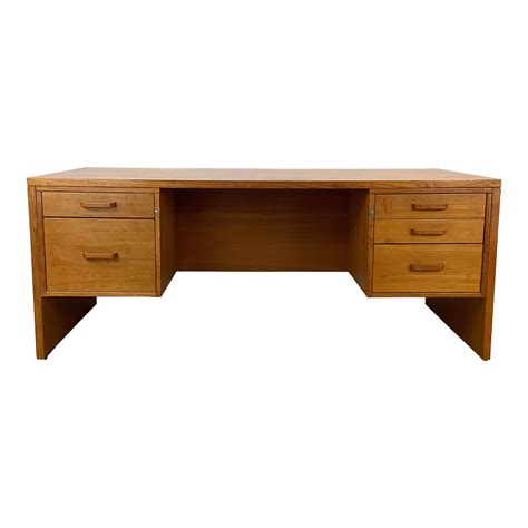 Scandinavian Modern Teak Executive Desk By Jesper Chairish