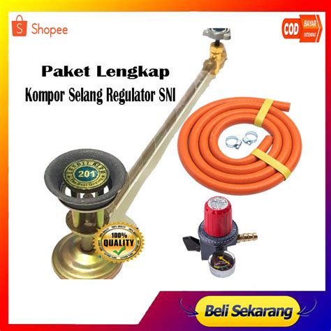 Jual Kompor Mawar 201 Satu Paket Lengkap Dengan Regulator Dan Selang