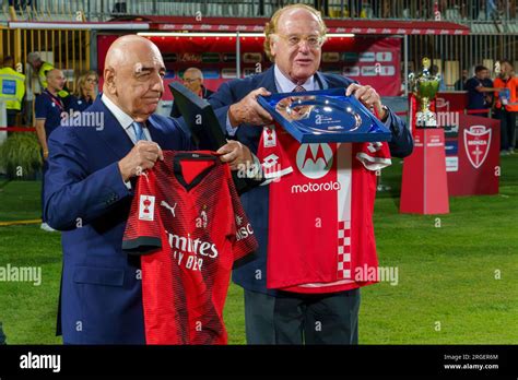 Monza Italy 08 08 2023 Adriano Galliani And Paolo Scaroni President