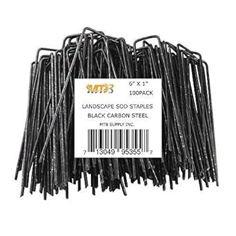 100 Pack 6x1 Inch 11GA 0 12inch Landscape Staples Garden Stakes Fence