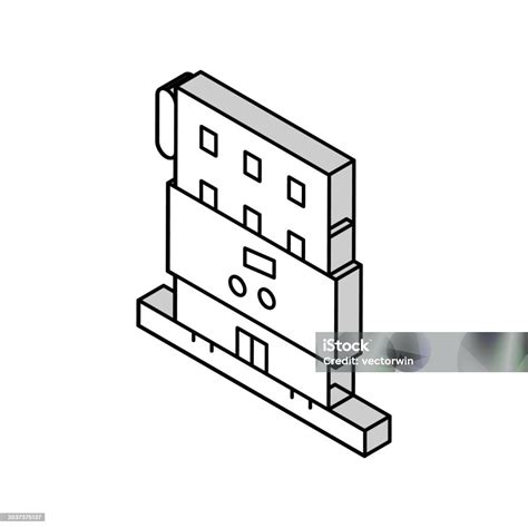 클럽 건물 아이소 메트릭 아이콘 벡터 일러스트 레이 션 건축에 대한 스톡 벡터 아트 및 기타 이미지 건축 고층 건물 기체