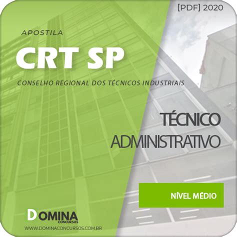 Apostila Concurso CRT SP 2020 Técnico Administrativo